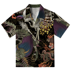 Japanese Yokai And Skeletons Aloha Hawaiian Shirt