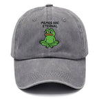 MEMES ARE ETERNAL | Immortal pepe meditating Washed Cap