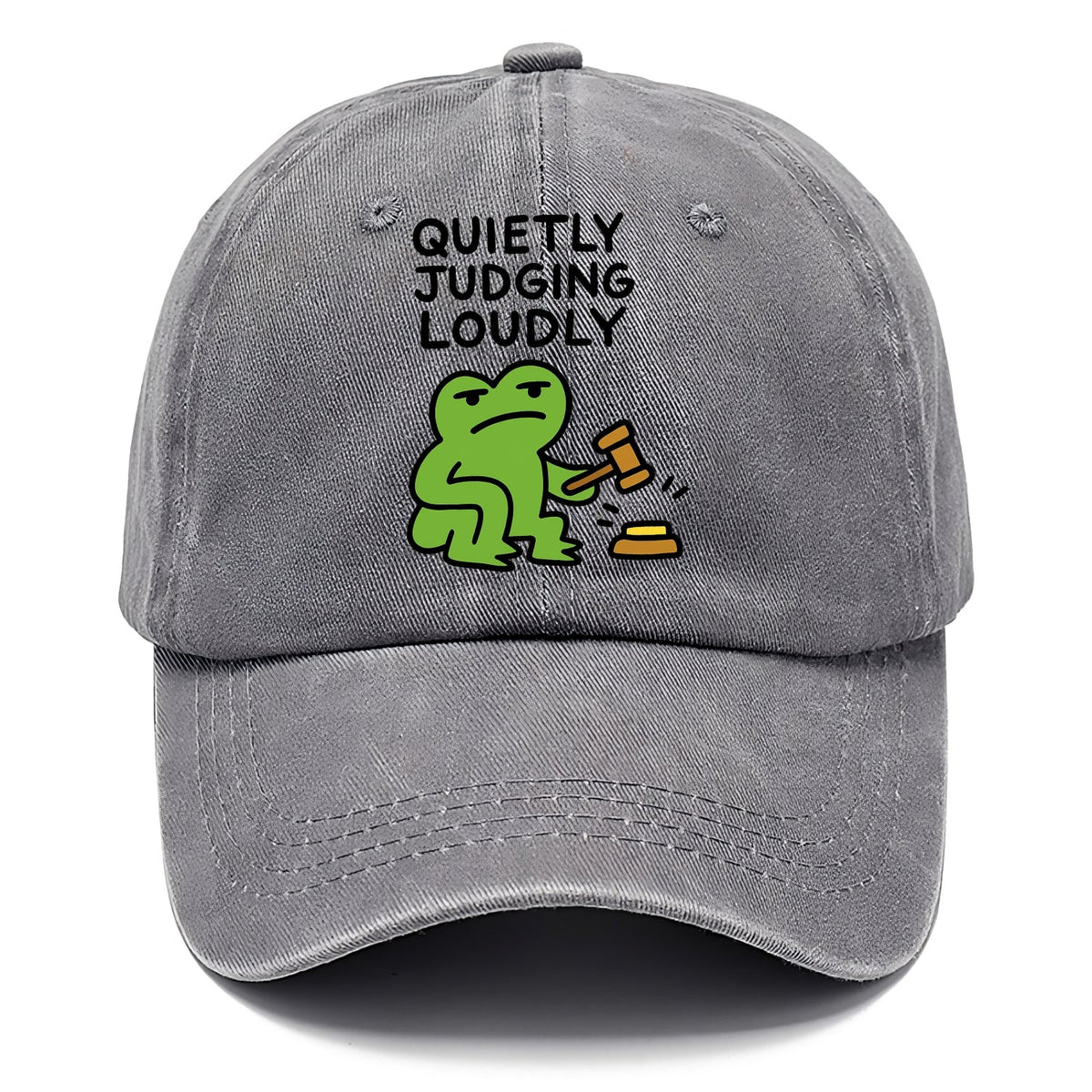 QUIETLY JUDGING LOUDLY | Silent gavel banging Washed Cap