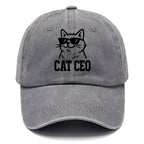 CEO Cat Boss Washed Cap