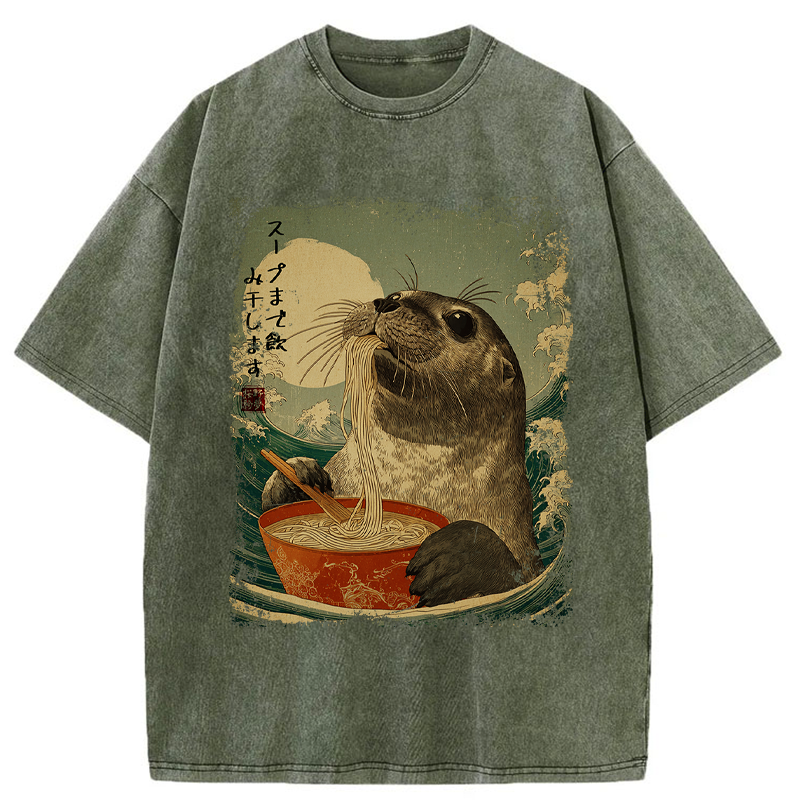 Unisex Slurp Like a Seal Washed T-Shirt