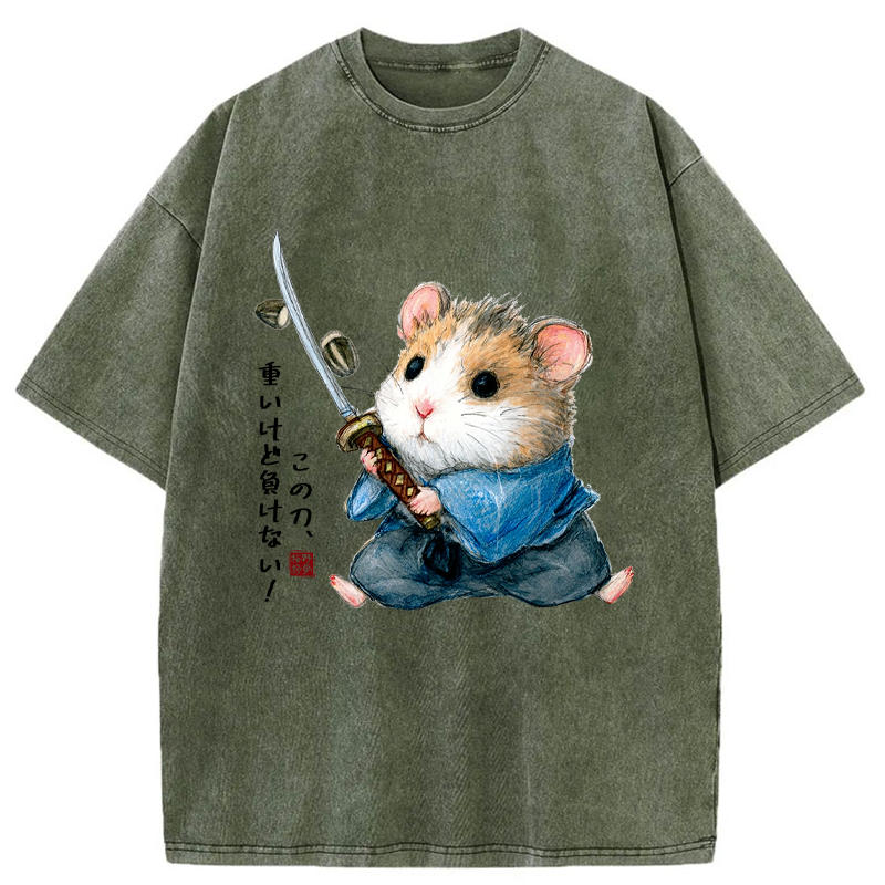 Unisex Heavy Sword, Strong Heart Washed T-Shirt