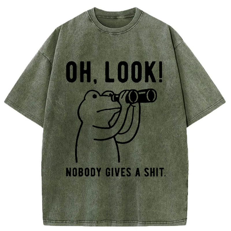 Unisex Frog of Indifference Washed T-Shirt