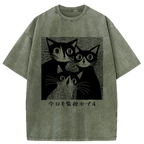 Unisex Feline Surveillance Squad Washed T-Shirt