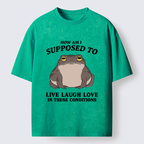Unisex Frog Life Crisis Washed T-Shirt