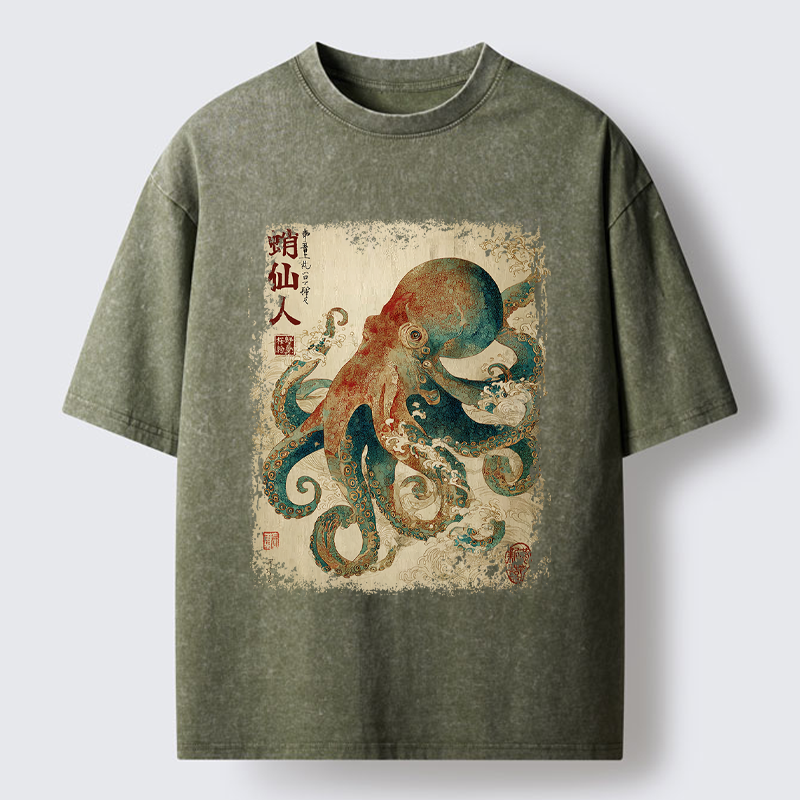 Unisex Tentacles of Wisdom Washed T-Shirt