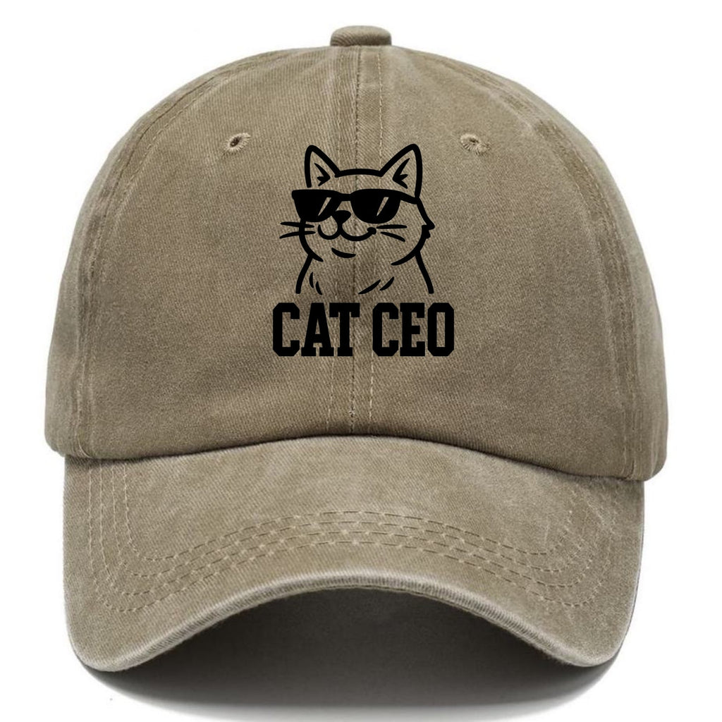 CEO Cat Boss Washed Cap