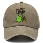 QUIETLY JUDGING LOUDLY | Silent gavel banging Washed Cap