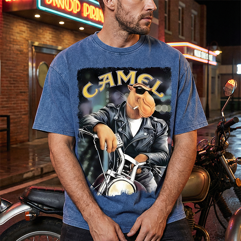 Unisex Tough & Unstoppable Camel Vintage Washed T-Shirt