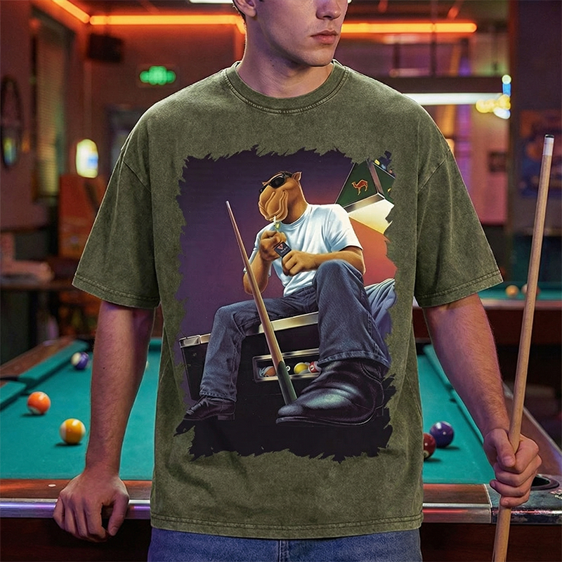 Unisex Stay Calm Strike Right Confident Camel Vintage Washed T-Shirt