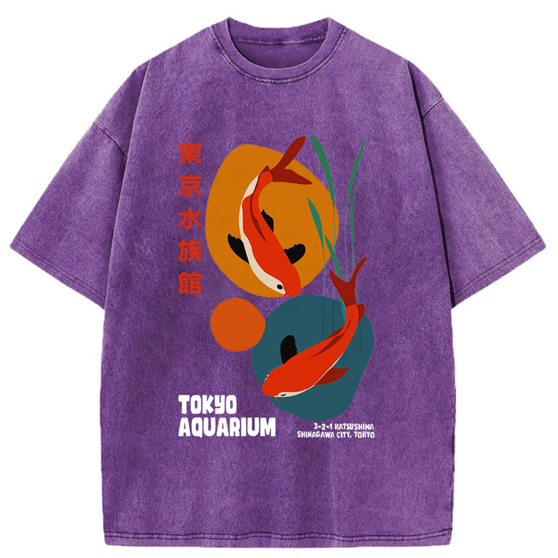 Unisex Tokyo Koi Dreams Washed T-Shirt