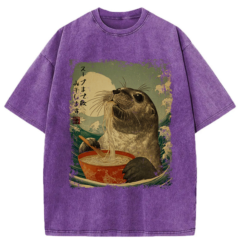 Unisex Slurp Like a Seal Washed T-Shirt