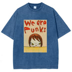 Yoshitomo Nara We Are Punks Vintage Wash Japanese Design T-Shirt
