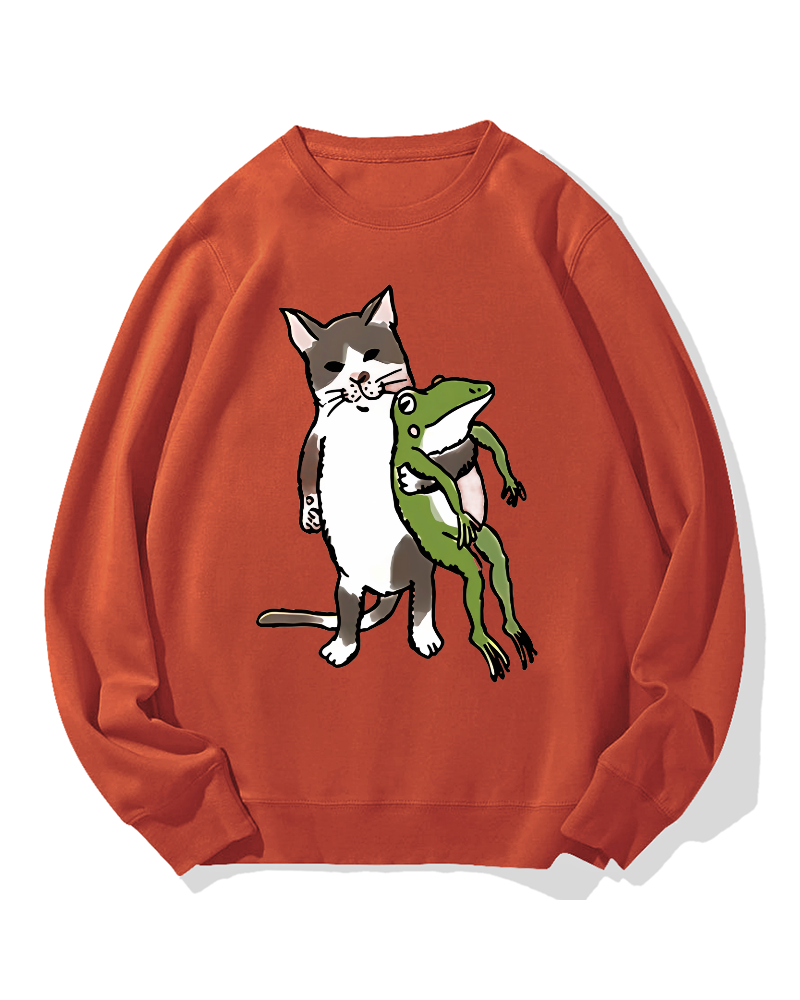 Cat&Frog Cotton Sweatshirt