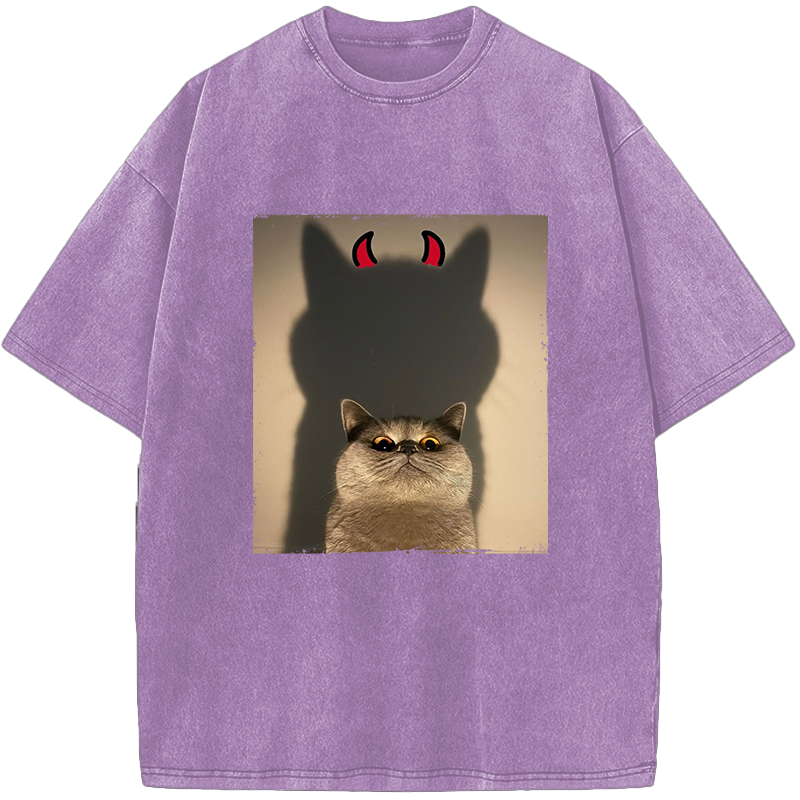 Unisex Sweet Face Evil Intentions Vintage Washed T-Shirt