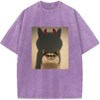 Unisex Sweet Face Evil Intentions Vintage Washed T-Shirt