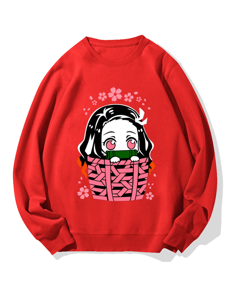 Nezuko Chibi basket Cotton Sweatshirt