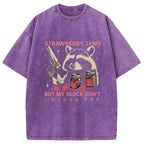 Strawberry Jams Glock Funny Raccoon Washed T-Shirt