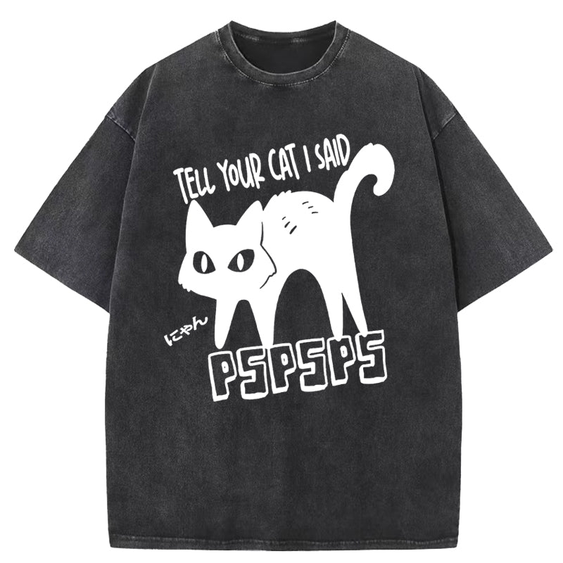 Attract Cats Washed T-Shirt