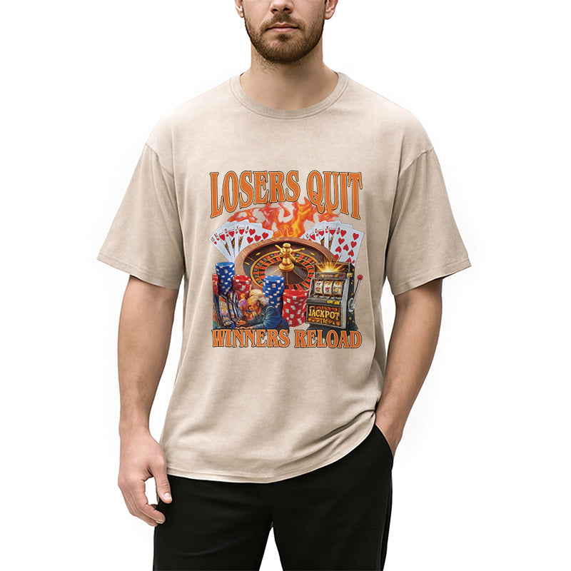 Funny Gambling Washed T-Shirt
