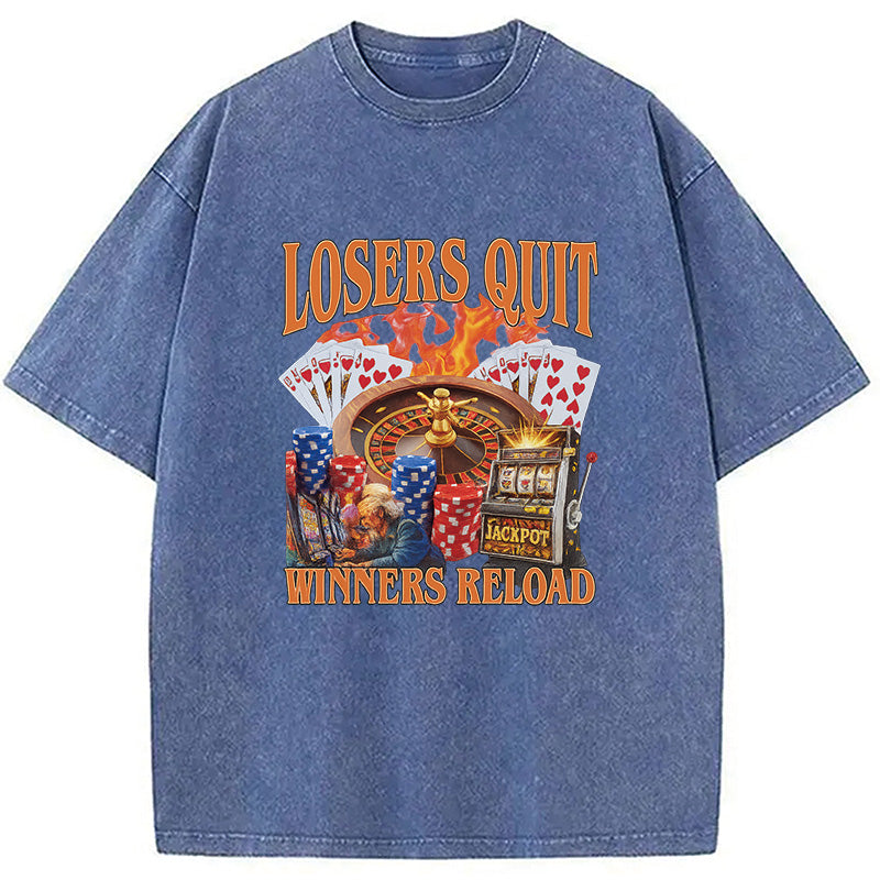 Funny Gambling Washed T-Shirt