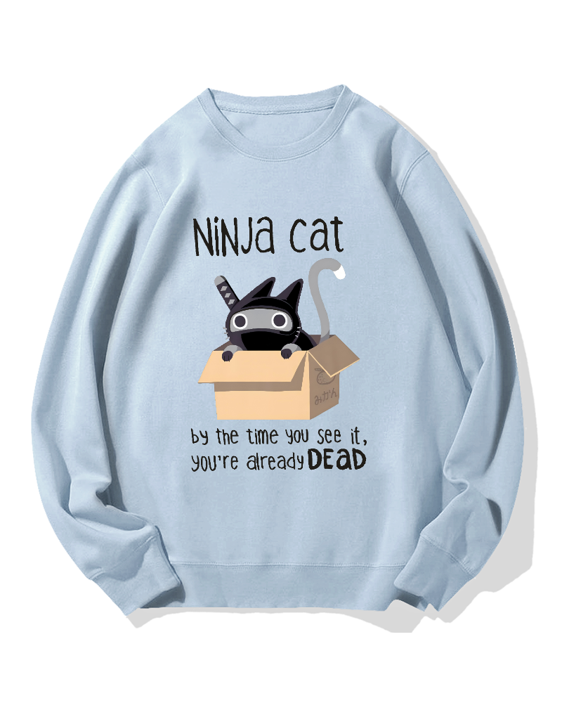 Ninja Cat Cotton Sweatshirt