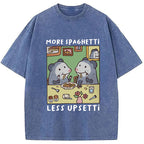 Possums Eating Spaghetti Washed T-Shirt