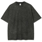 Fishes Pattern Printed Washed Vintage Short Sleeves T-Shirt