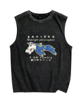 Midnight Philosopher Vintage Distressed Washed Tank Top