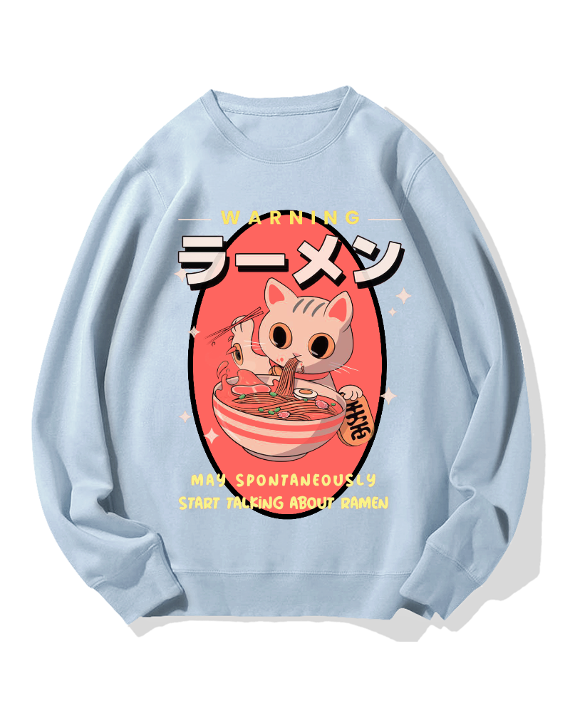 Ramen Cat Cotton Sweatshirt