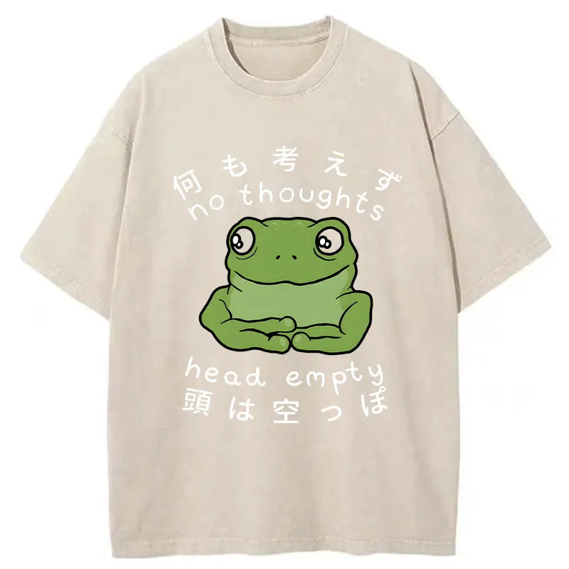 Head Empty Frog Washed Vintage T-Shirt