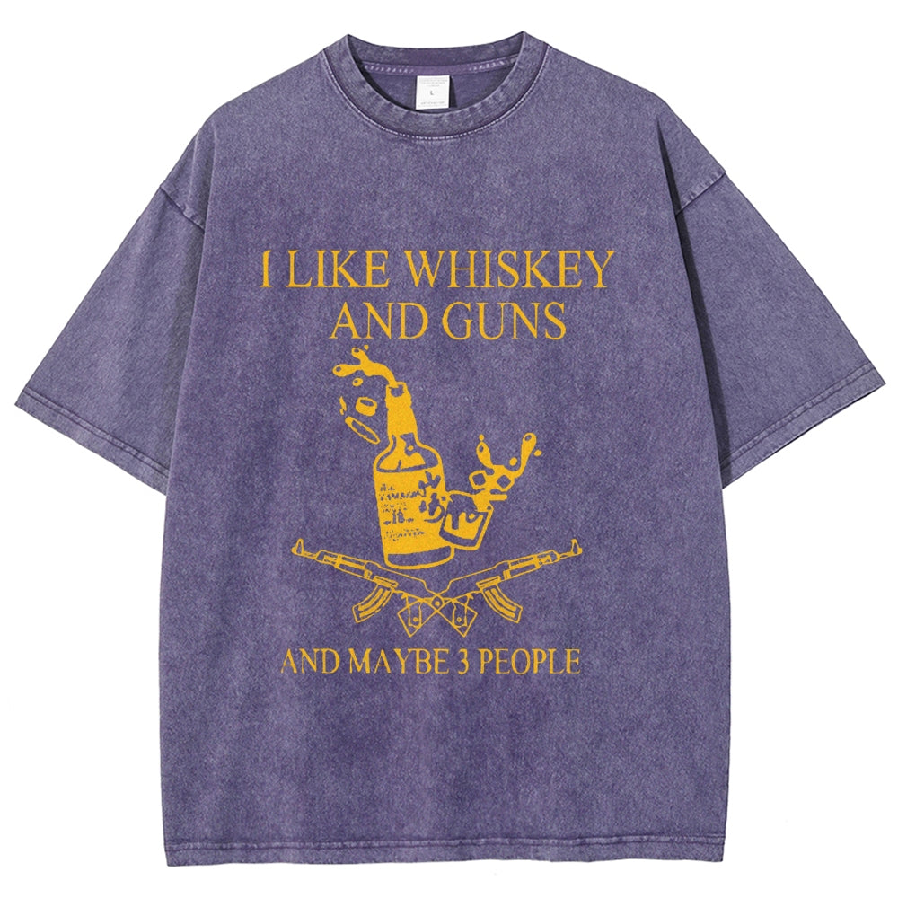 Whiskey Vintage Wash Japanese Design T-Shirt