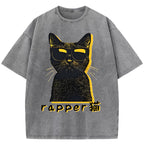 Rap cat Washed T-Shirt