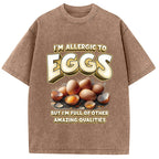 Egg Allergy Washed T-Shirt