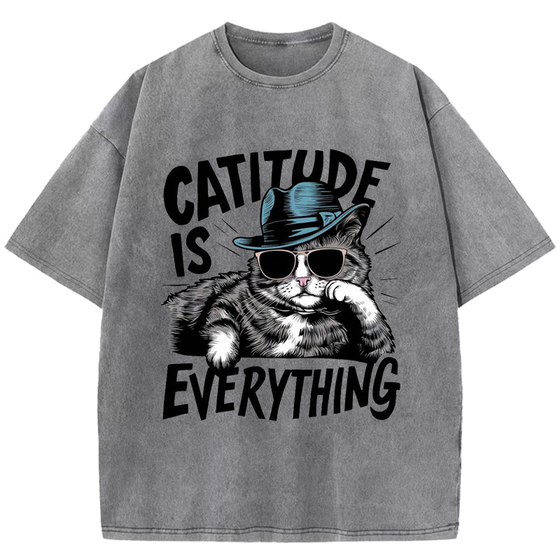 Catitute is Everything Washed T-Shirt