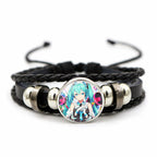 Hatsune Miku Anime Braided Leather Bracelet, Perfect Unisex Daily Gift
