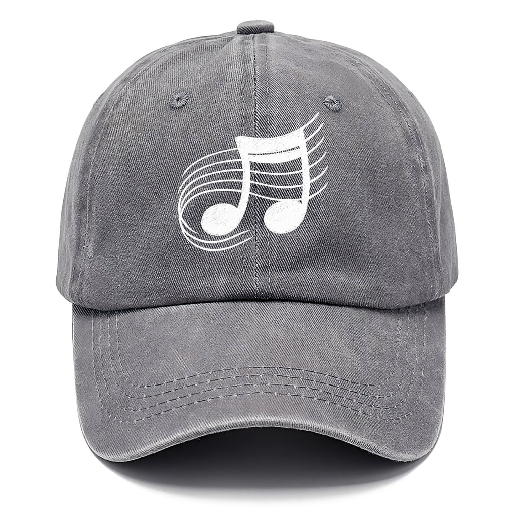 Musical Notes Headwear Washed Cap