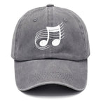 Musical Notes Headwear Washed Cap