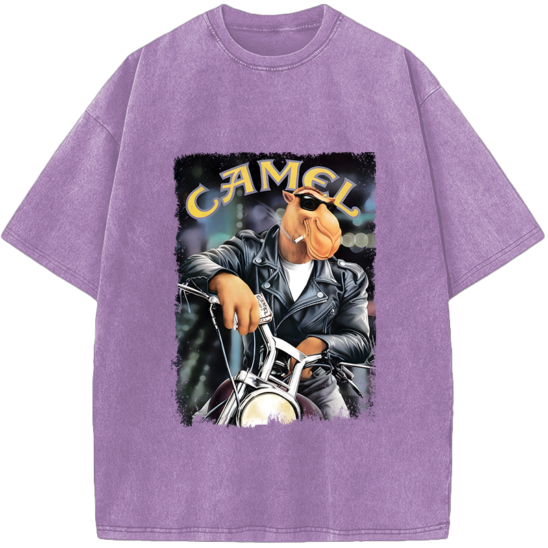 Unisex Tough & Unstoppable Camel Vintage Washed T-Shirt