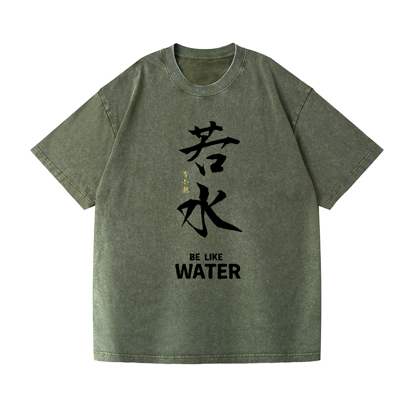 Bruce Lee Water Vintage Wash Japanese Design T-Shirt