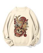 Traditional Daruma Ramen Cotton Sweatshirt