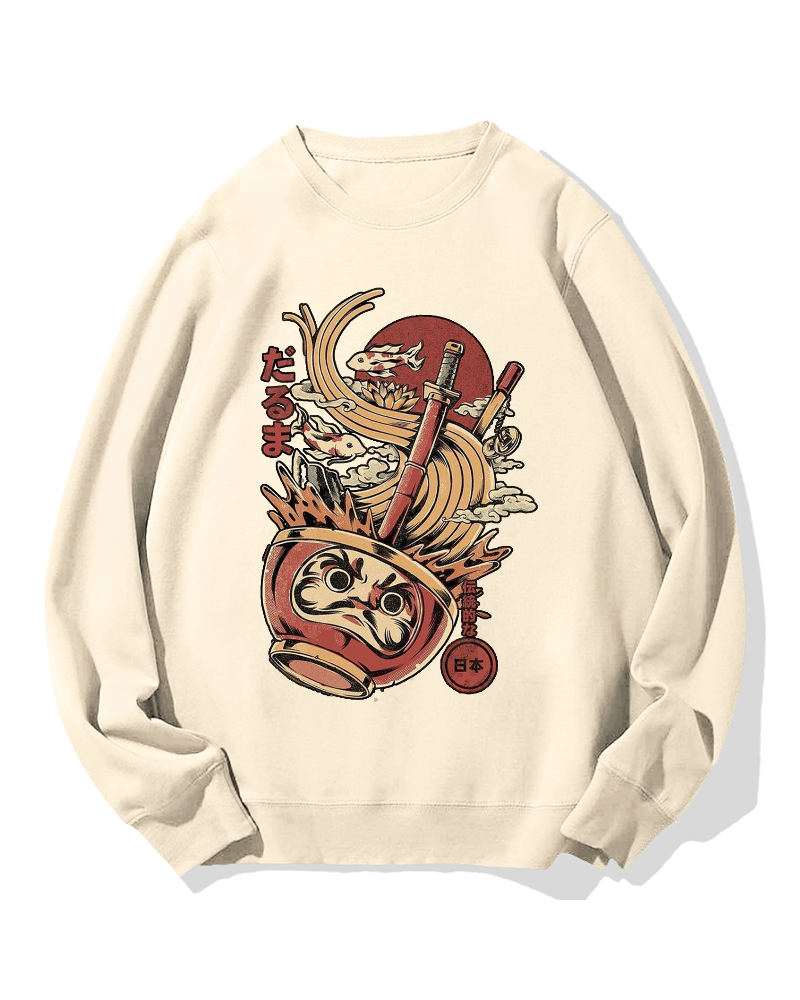 Traditional Daruma Ramen Cotton Sweatshirt