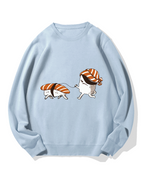Sushi walking sushi Cotton Sweatshirt