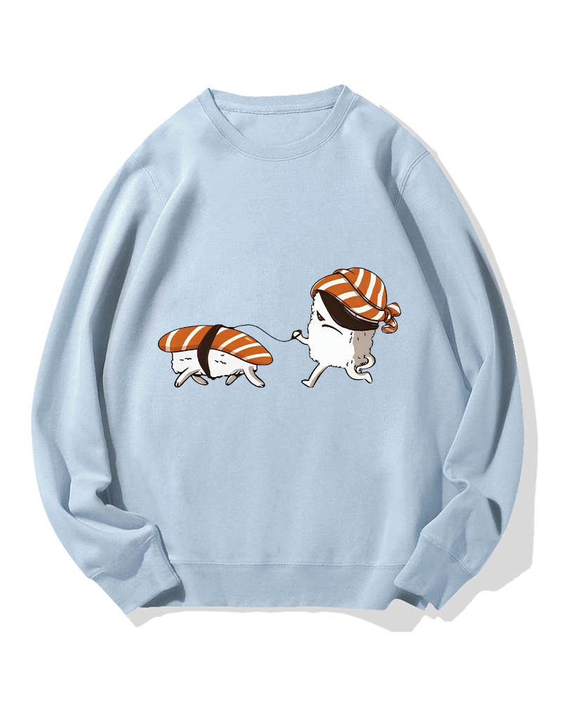 Sushi walking sushi Cotton Sweatshirt