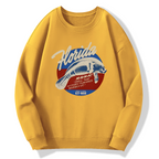 Retro Florida manatee Cotton Pullover Sweatshirt