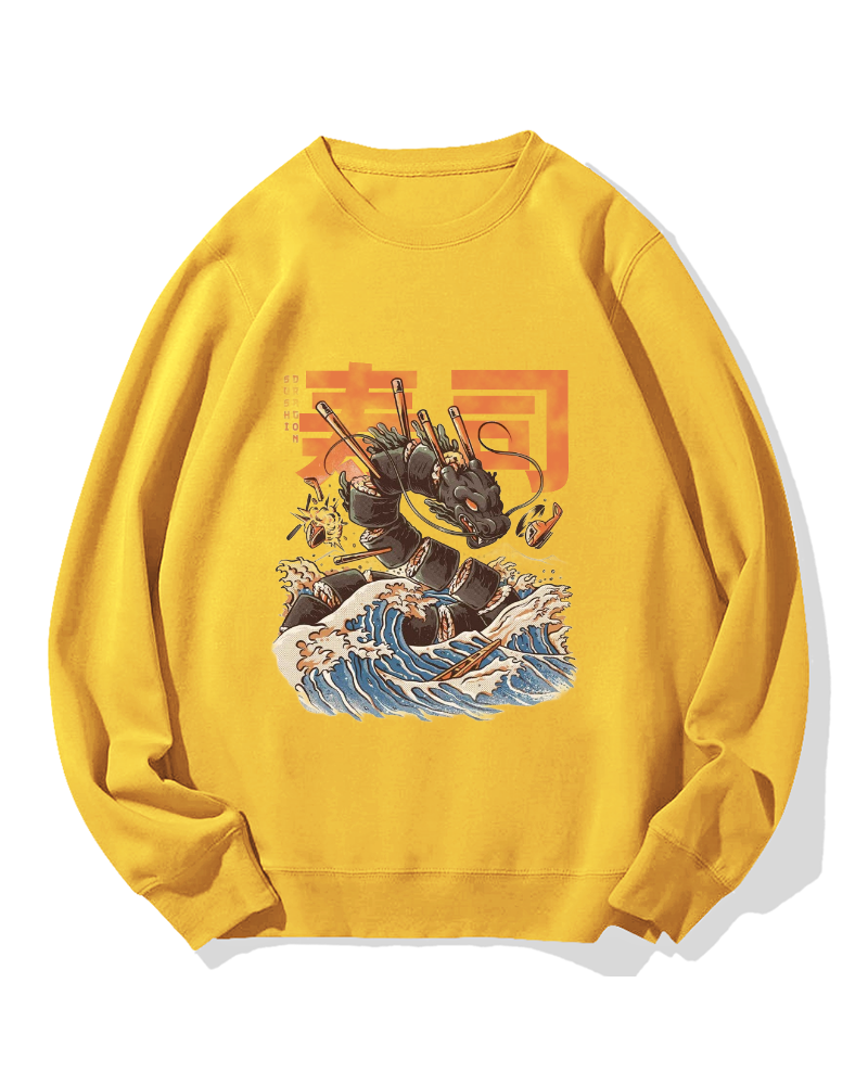 Sushi Dragon Monster Cotton Sweatshirt