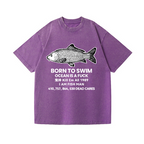 Fish Vintage Wash Japanese Design T-Shirt