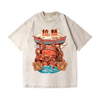 Ramen Octopus Vintage Wash Japanese Design T-Shirt