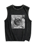 Yapping or Napping Vintage Distressed Washed Tank Top