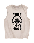 Free Hugs Vintage Distressed Washed Tank Top